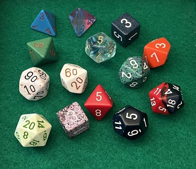 Chessex dice lot - Mix of D4, D6, D8, D10, D12, D20