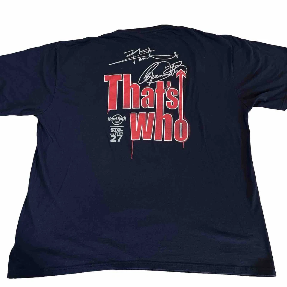 The Who Hard Rock Cafe Mens XXL T-Shirt Logo Tee Blue Crew Neck Top Sig.Series27 - image 2 of 4