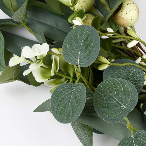 Eucalyptus Wreaths for Front Door 20 Inch Green Home Decor for Wall Porch Window - Picture 4 of 6