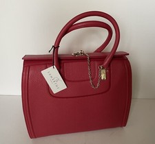 Leather Handbag Lamarthe Paris  Magenta ( Pinkish-red ) New