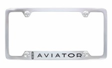 Lincoln Aviator Wordmark Logo Chrome Plated Metal License Plate Frame Holder Lincoln Aviator Wordmark Logo Chrome Plated Metal License Plate Frame Holder