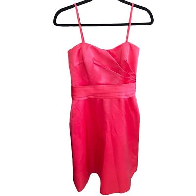 watermelon red bridesmaid dresses Watermelon Red Satin Bubble A-line With Slit Halter Prom Dresses, CP11 –  clover sew main image 1