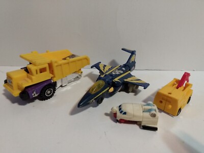 Lot of 4 Vintage Transformers figures damaged for parts or repair Hasbro AS IS