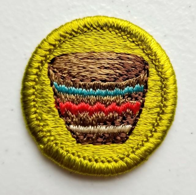 Boy Scouts of America Basketry Merit Badge Patch & Issuance Card 1976 eBay