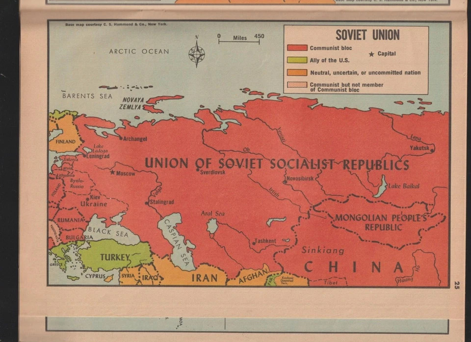 World Week Scholastic Magazine NATO China USSR Middle East Maps Oct. 4, 1963 - Image 4 of 4