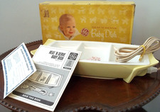 GE VINTAGE HEAT 'N SERVE BABY DISH D2 MODEL BA2D2 11" X 5.5" THREE WELLS IN BOX