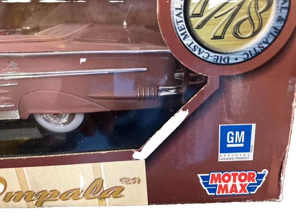 Chevrolet Impala 1958 escala 1:18 Motormax marrón fundido a presión Foto 4 de 4