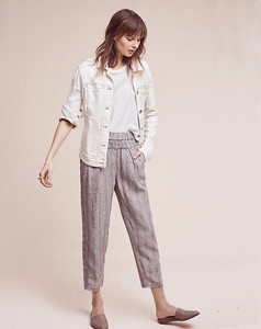 navy pants gray jacket