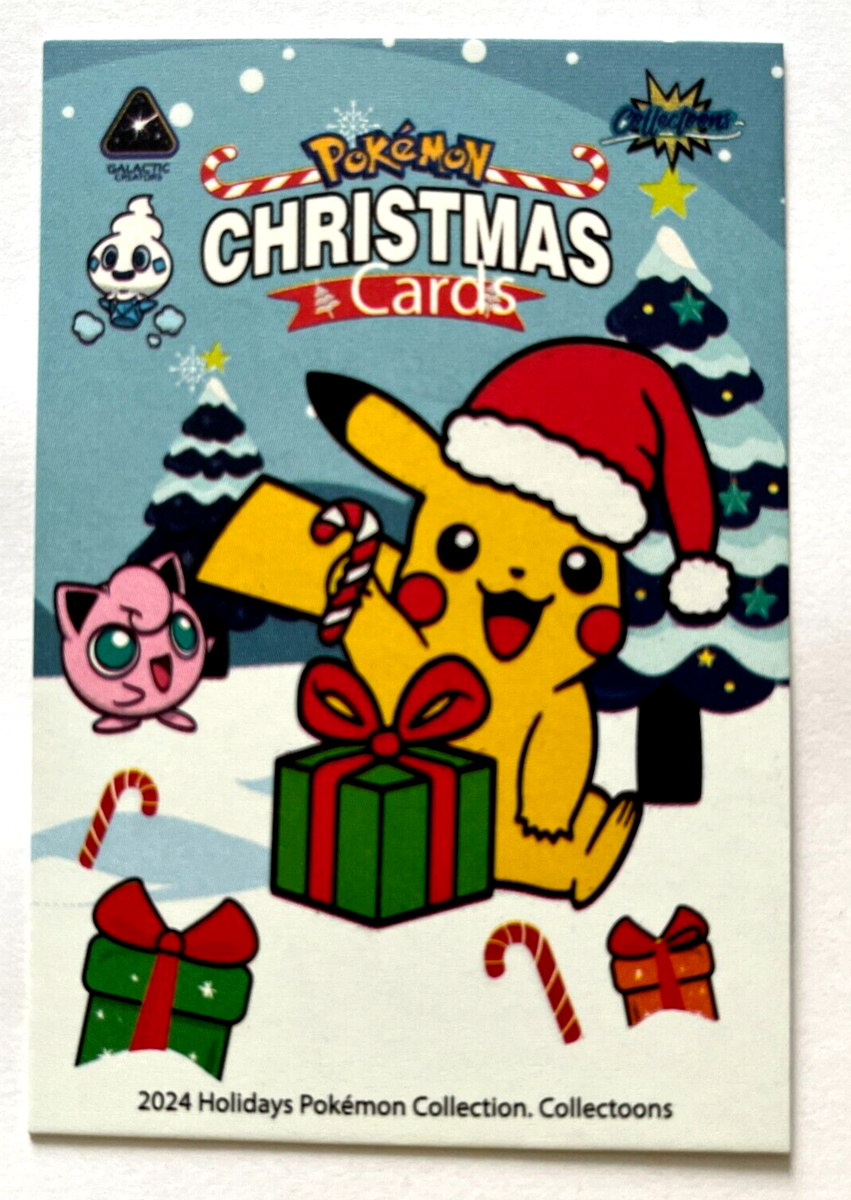 2024 POKEMON CHRISTMAS Collectoons Card #146 PIKACHU EEVEE 2024 POKEMON CHRISTMAS Collectoons Card #146 PIKACHU EEVEE