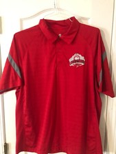 Red Strom Polo Shirt Mens Large Red Short Sleeve