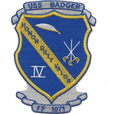 USS Badger FF-1071 Knox Class Frigate Patch