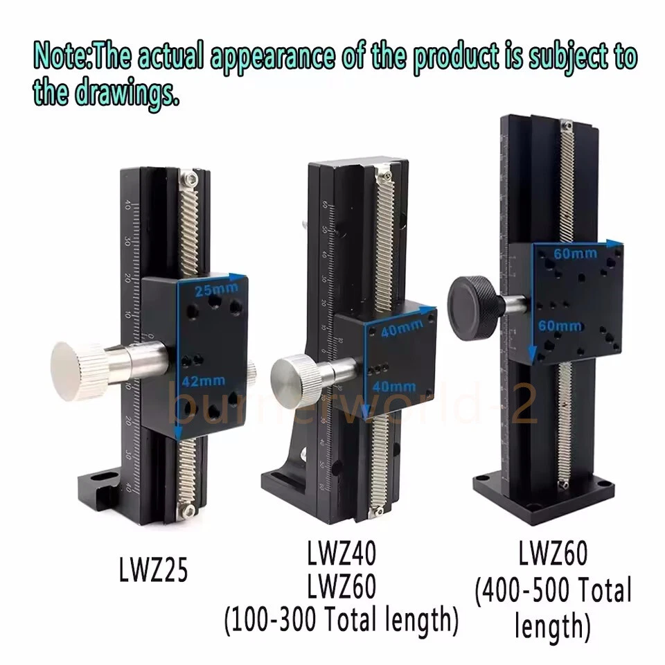 Stage Platform Long Stroke X/Z/XZ Axis Manual Dovetail Groove Slide Table Linear - Image 3 of 4
