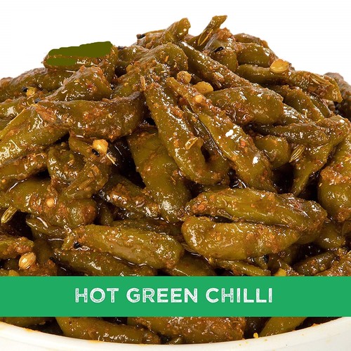 Home Made Hot Green Chilli Pickles 500 Gm Hari Mirch Mrichi Ka Achar Ebay