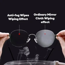 100 Pcs Anti-Fog Wipes for Glasses,Phone, Goggles,Lens,Sunglass Cleaning Wipe, A
