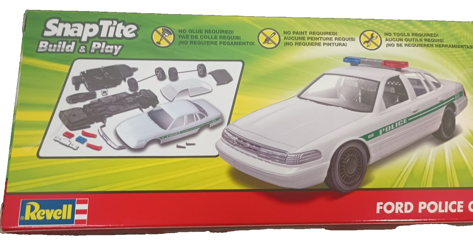Revell Ford Police Car 1/25 Scale Plastic SnapTite Model Kit 85-1688 ...