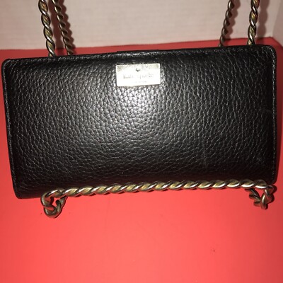 Kate Spade New York Bay Street Black Bi Fold Stacy Leather Wallet