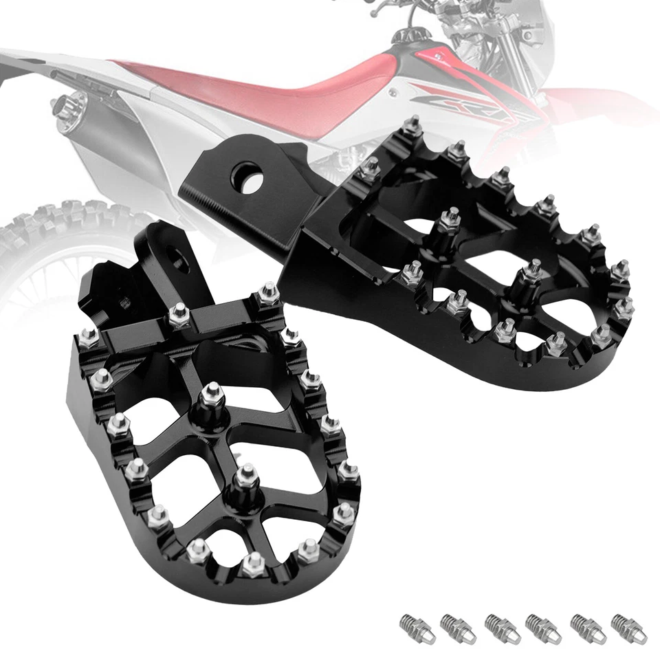 Clavijas de pie CNC para moto de cross para Honda CRF150F CRF230F CRF250F XR125L XR150L negras Foto 2 de 4