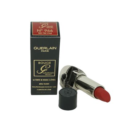 Guerlain Rouge G Luxurious Velvet Metal Lipstick Shade Lippenstift 3,5g No 966 R