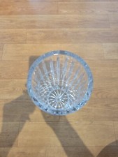 Clear Glass Vase; Large with Thick Heavy Glass Decorative