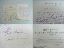 Theologian Friedrich von Bodelschwingh the Elder: Letter Bielefeld 1876, donations Bethel