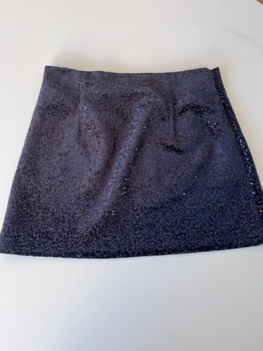 Zara Sequin Mini Skirt - Navy Blue Medium