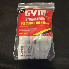 GYM 004 Old School Jockstrap with 3”Waistband Size 3XL