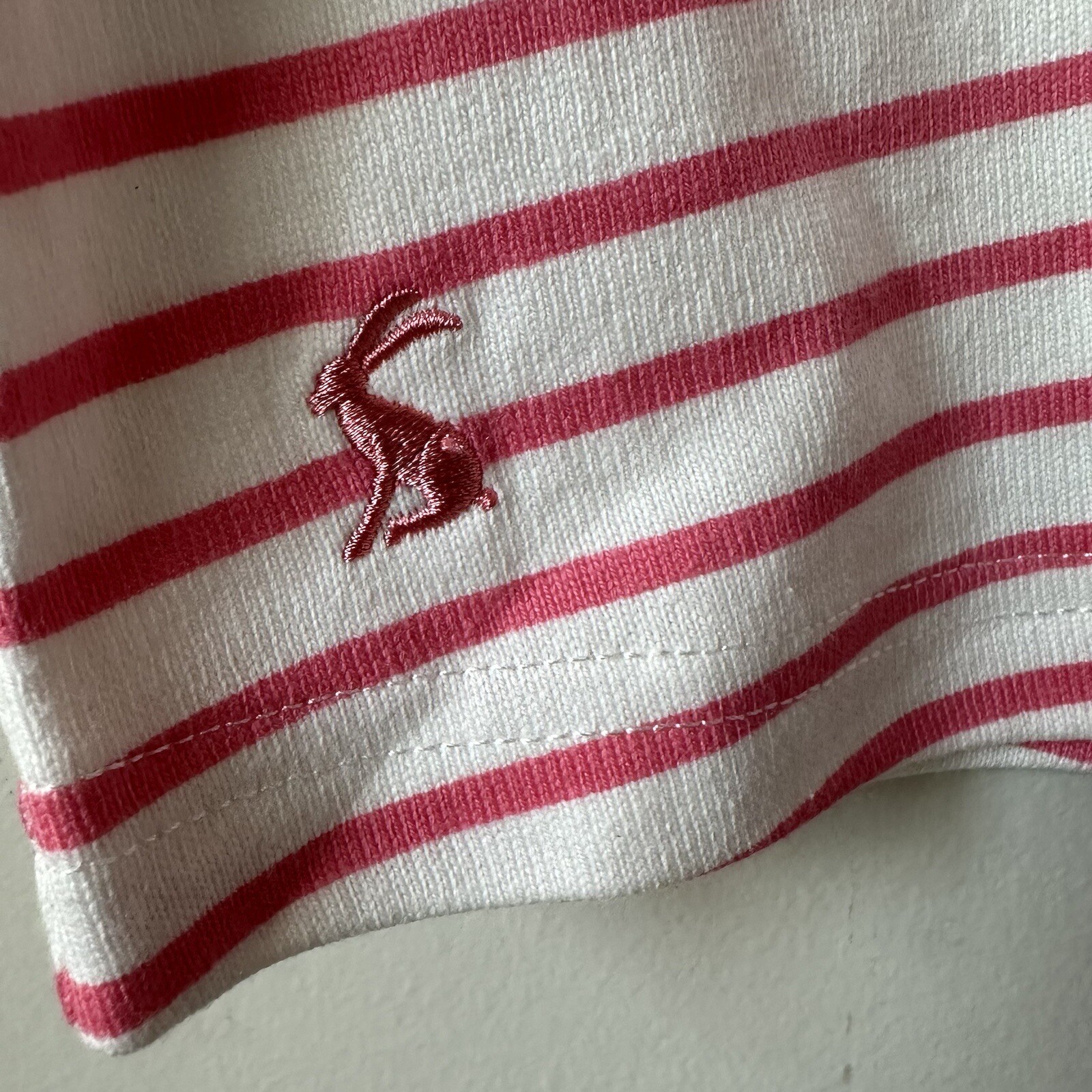 Joules Harbour Print Long Sleeve Top Floral Pink Cream Striped Size 22 New Rare image 6