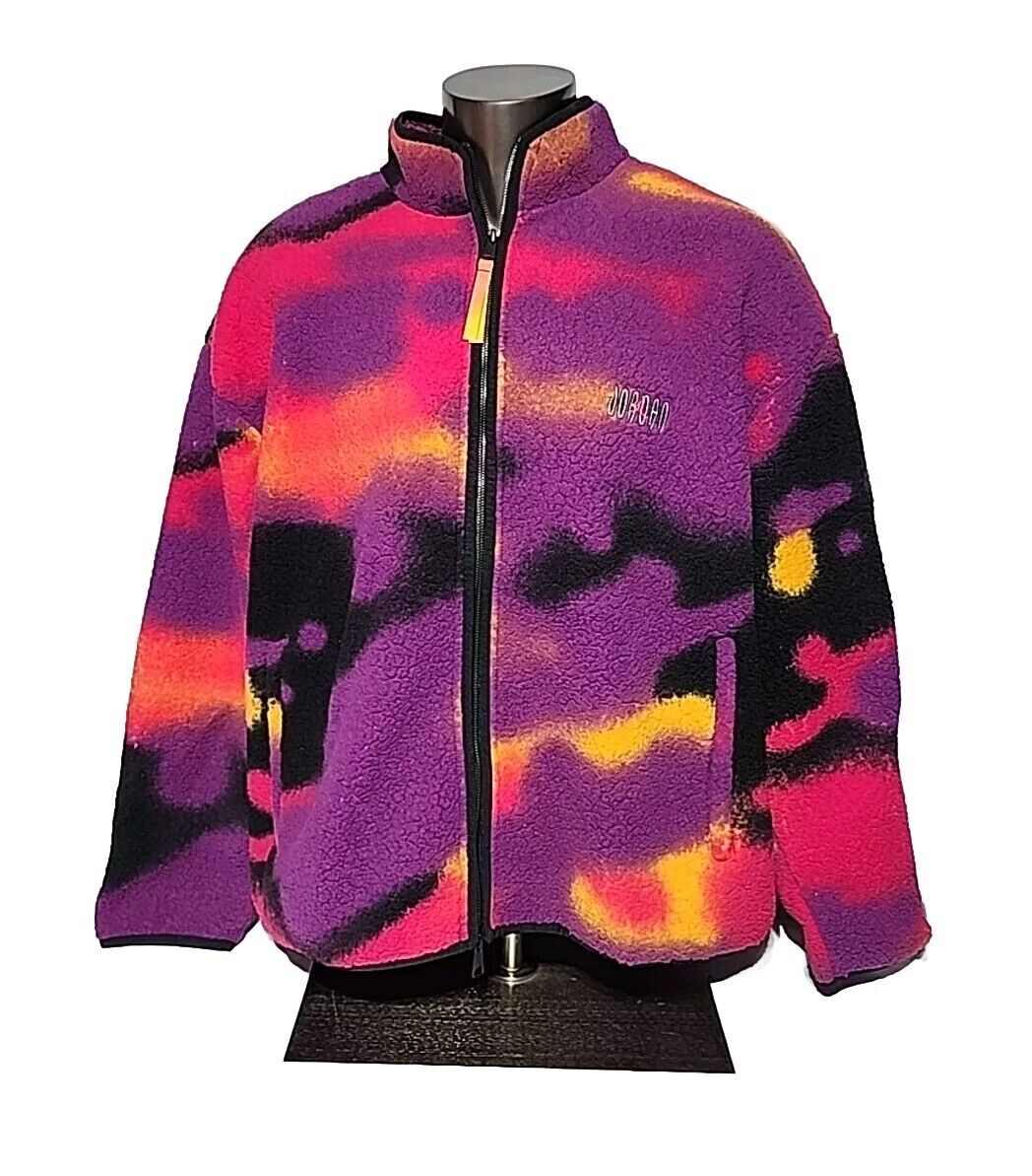 SACAI X NIKE Giacca Air Jordan TG 2XL Flight MVP Sherpa Fleece Uomo Nike Full Zip DV1611 705