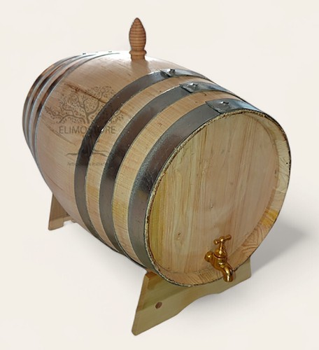 Tonnelet Châtaignier 10L Artisanat Traditionnel | Fût Bois Pour Vin Alcool Vinaigre | Robinet Inclus