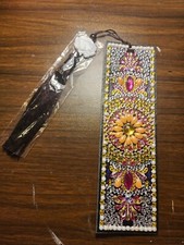 Completed and Sealed Diamond Art Bookmark