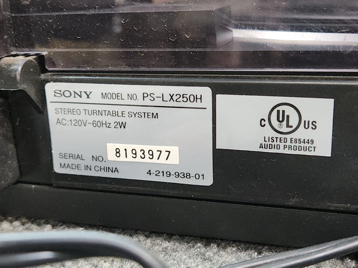 Sony PS-LX250H Stereo Full Automatic Turntable System Record