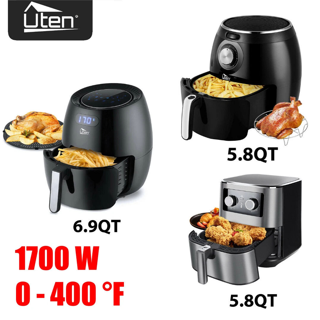 Uten 5.8/6.9QT Air Fryer Oilless Oven 1700W,Timer,80-200℃ for cooking baking
Opens in a new window o