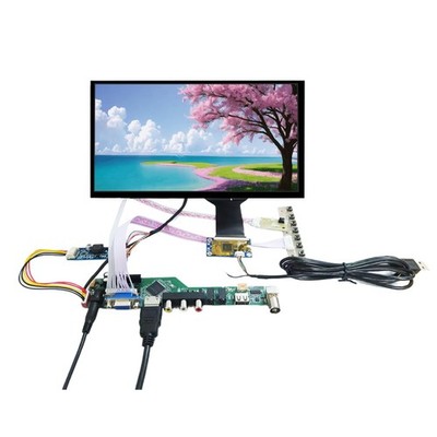 10.1'' 1280x800 1000 nits Capacitive Touch Sensor IPS LCD Screen and TV USB Board