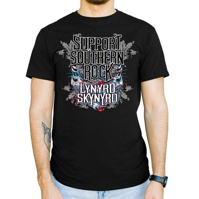 Lynyrd Skynyrd Support Southern Rock Band Classic 70s Logo Official Herren T-Shirt