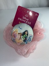 NWT-Disney Princess Character Light Pink Mesh Bath Shower Pouf