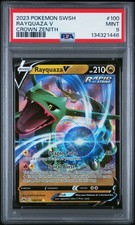 2023 POKEMON SWORD & SHIELD CROWN ZENITH #100 RAYQUAZA V PSA 9