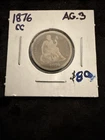 1876-CC Seated Liberty Silver Dime