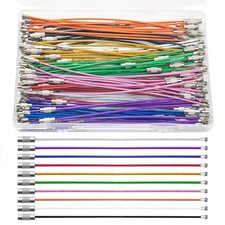 100 Pcs Wire Keychain Cable 6 inch,Wire Luggage tag Cable Wire Ring Keychain ...