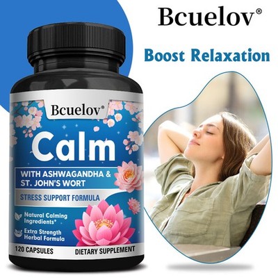 Calm Stress Support Caps,Promote Relaxation, Balanced Mood & Clear Mind,120 Caps