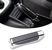 Universal Car Handbrake Cover Anti-scratch Abs Protective Case In Carbon Fiber
