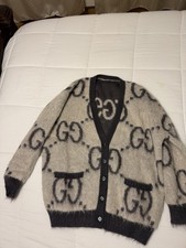 Gucci Mohair Wool Reversible Cardigan Size L