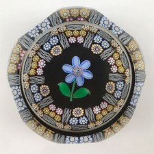 Perthshire Stone Gallery Special Edition Blue Flower Millefiori S G Paperweight