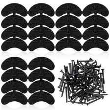 36 PCS Black Rubber Heel Plates, Shoes Heel Taps Tips, Boot Heels Replacement, S