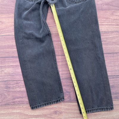 Levi's 505 Jeans Men's Size 33 Black Straight Leg Stretch Denim Levi's 505 Jeans Men's Size 33 Black Straight Leg Stretch Denim