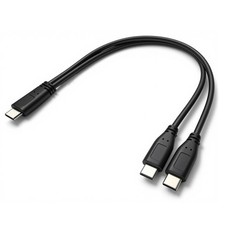 USB C Splitter Charge Cable,2-in-1 USB Type C Male to 2 Dual USB Type C Male ...