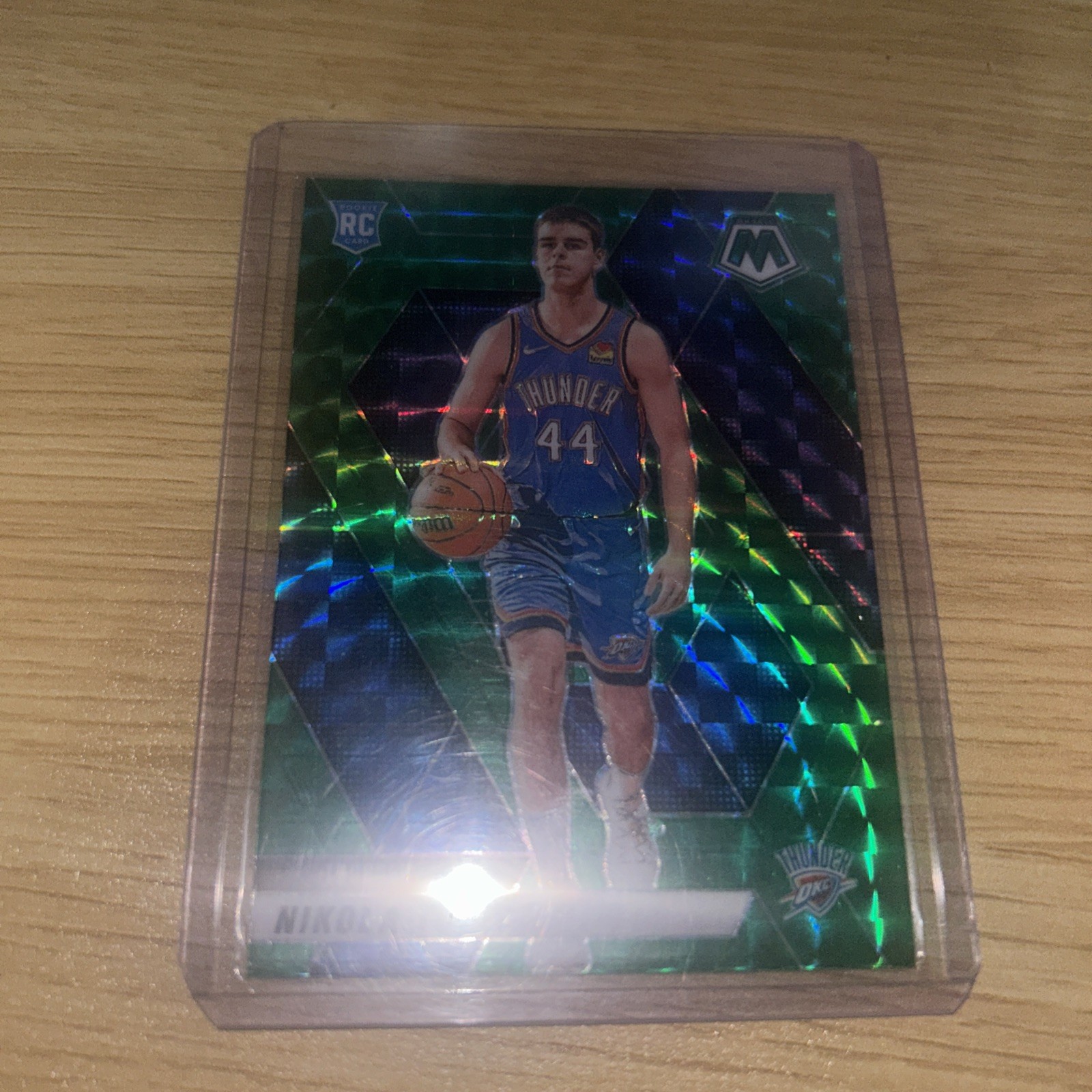 2024-25 Panini Mosaic - Rookies Nikola Topic #242 Green Mosaic Prizm (RC)