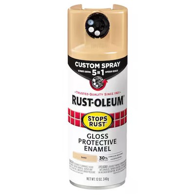 Rust-Oleum 376905 Rust Preventative Spray Paint, Sand, Gloss, Solvent, 12 Oz