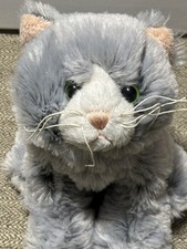 GANZ Webkinz Silversoft Cat HM222 Plush Stuffed Kitty Grey White Soft No Code