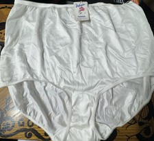 VINTAGE VELROSE DUPONT ANTRON lll GRANNY PANTY SIZE 14 WHITE