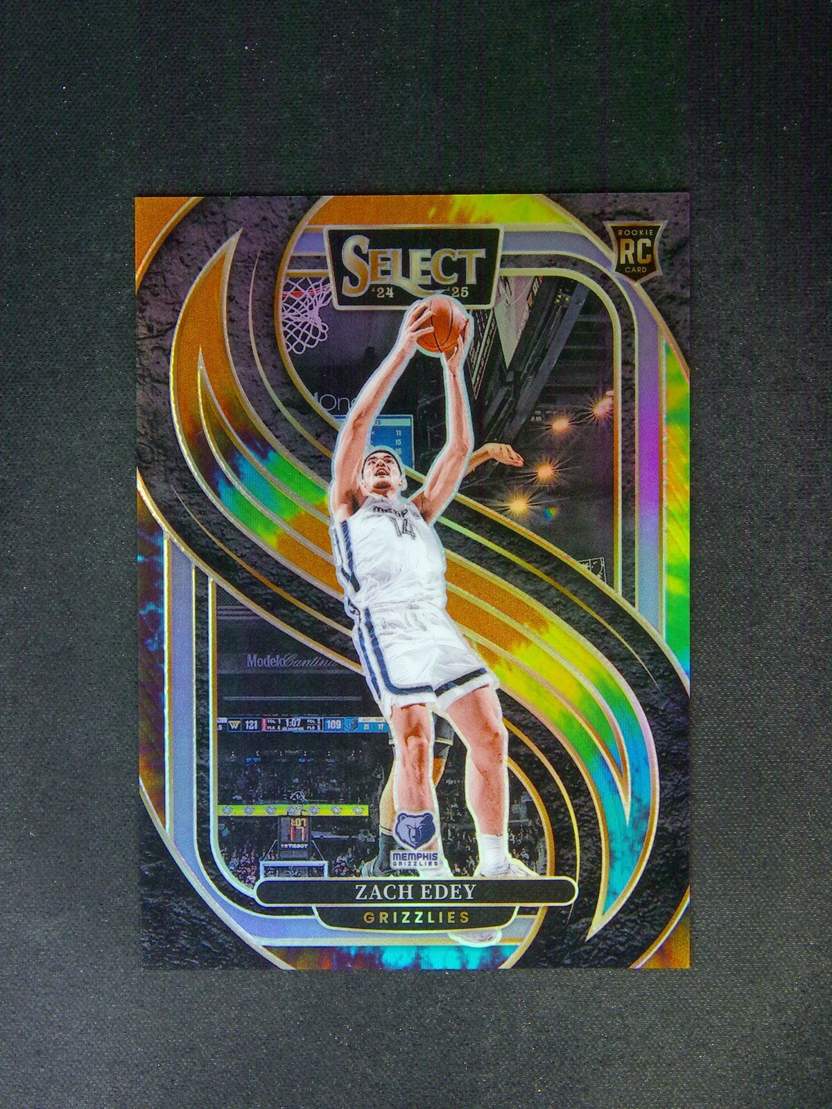 2024-25 Panini Select Zach Edey #192 RC Rookie Tie-Dye /25
